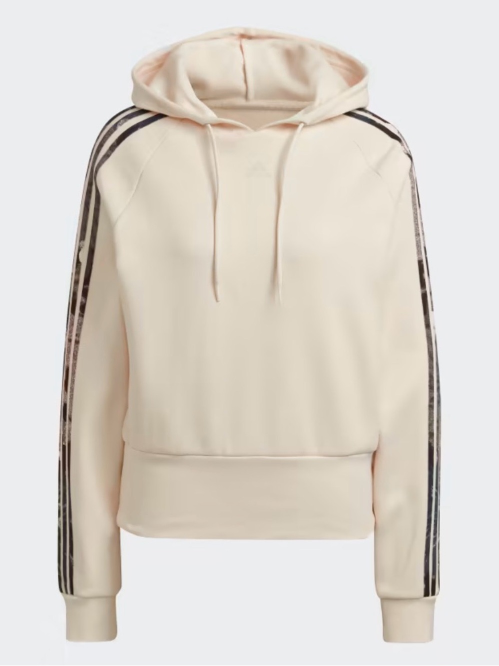 Adidas Floral 3 Stripe Cream White Sweatshirt Hoodie Size 1X